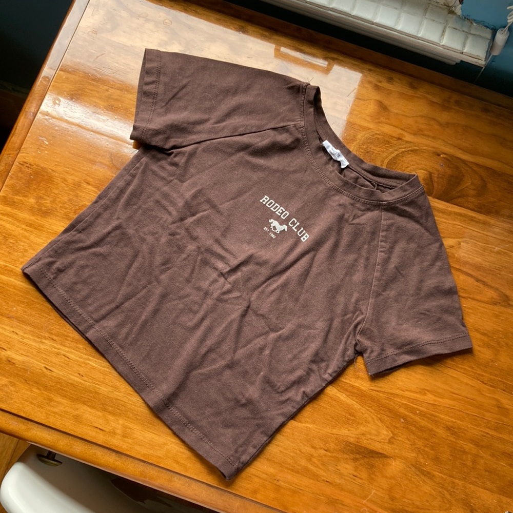 Rodeo club brown baby tee
